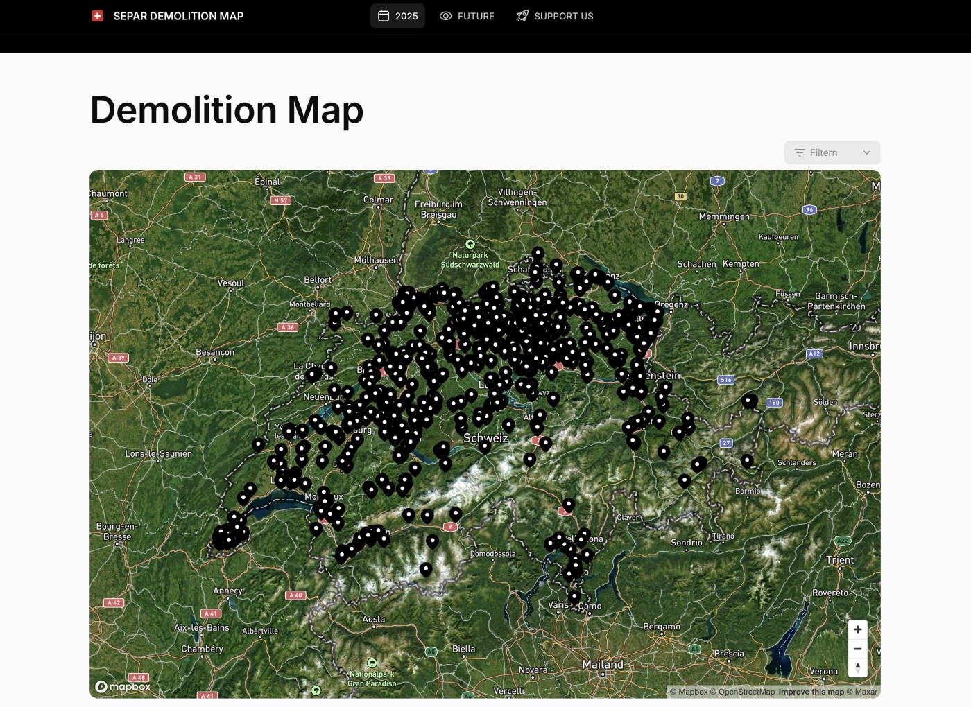 Separ Demolition Map
